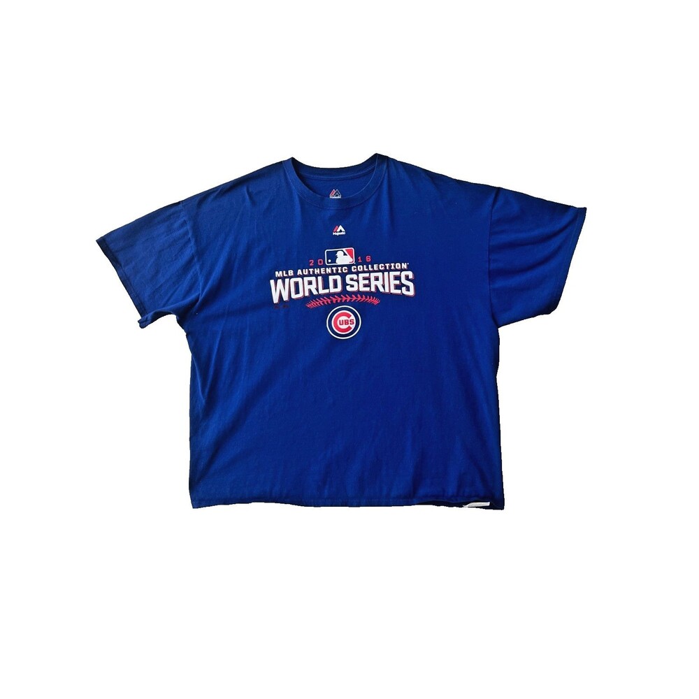 Cubs 2016 World Series, MLB Authentic Collection  T-Shirt, Blue 2XL